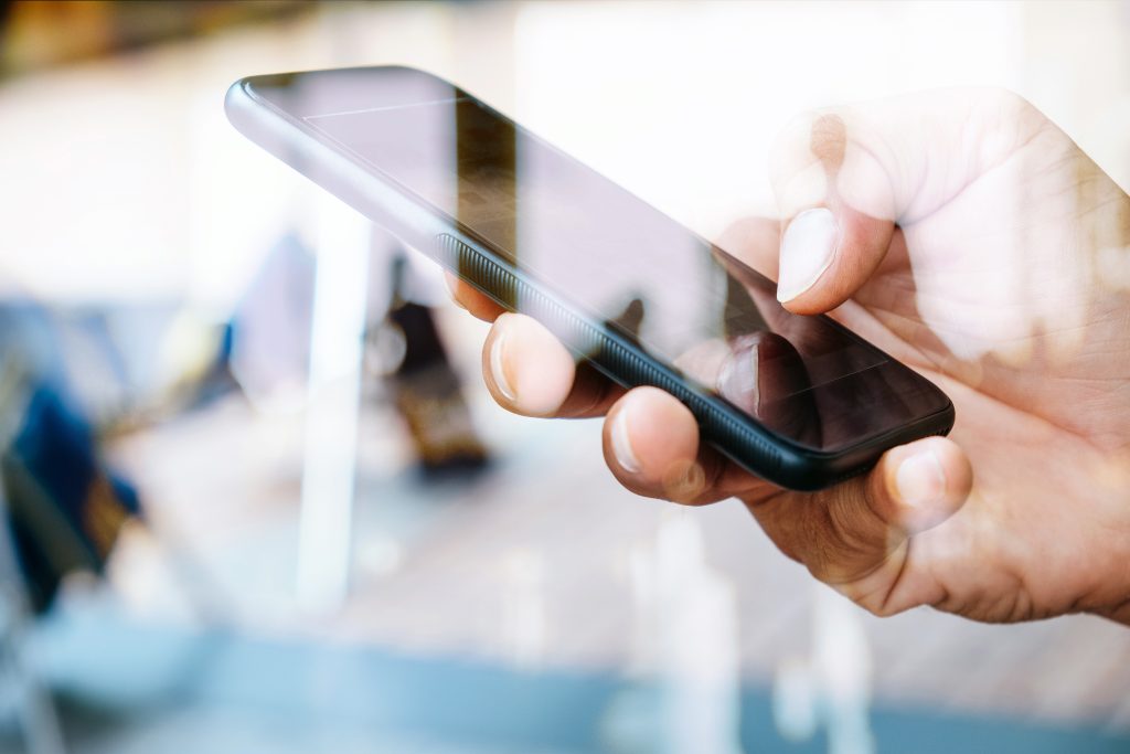 Hands with mobile